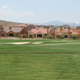 Las Vegas golf course with homes in the background